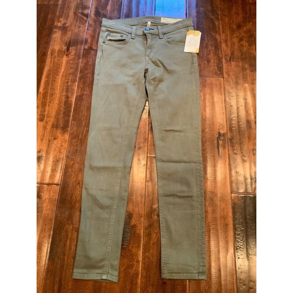 Rag & Bone "PFD” Colored Green/Gray “Capri” Jeans, Size 25